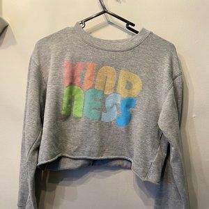Crop Top Sweatshirt "Kindness" Small